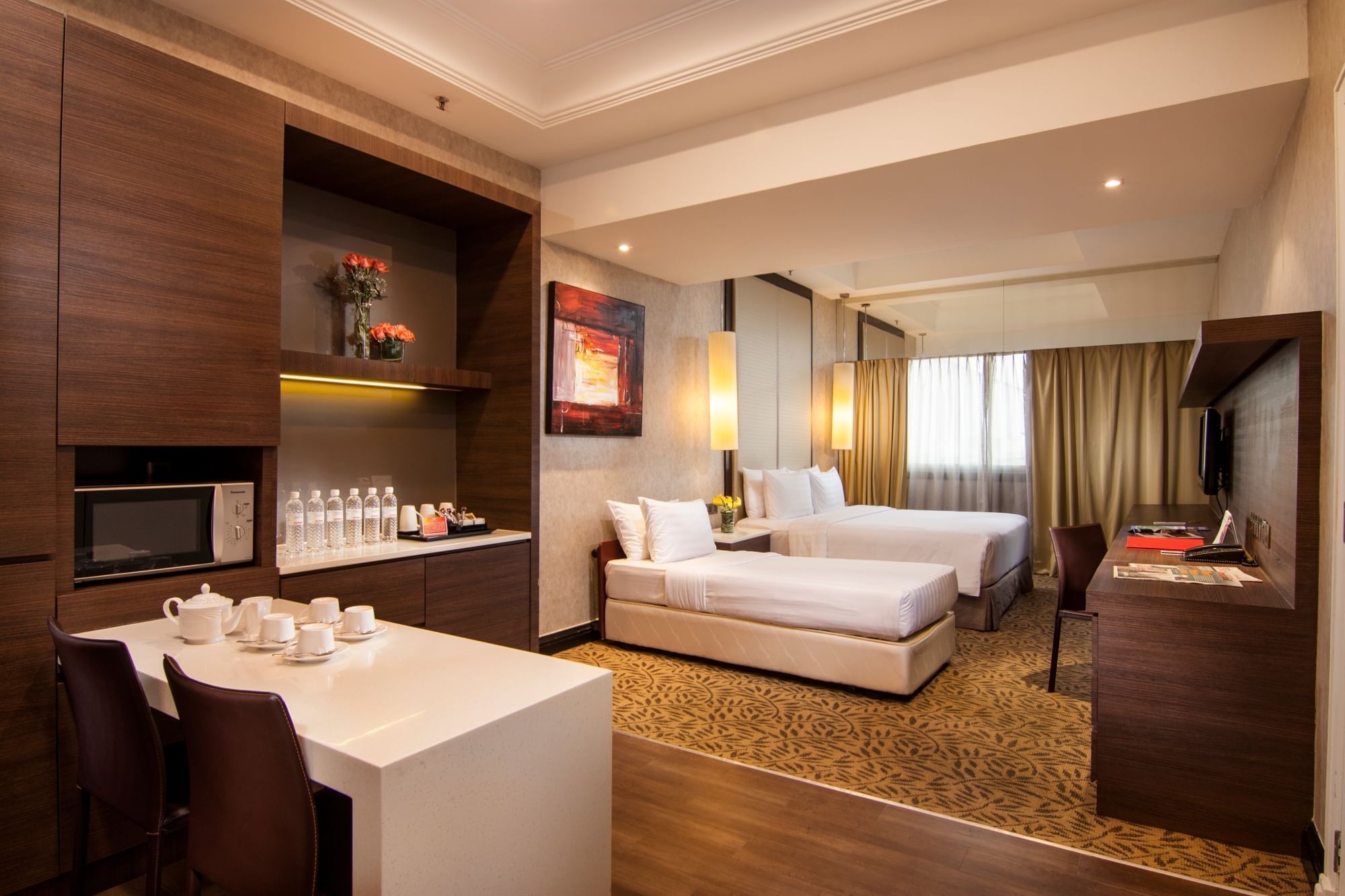 Interior of Family Room with mini bar at Sunway Putra Hotel