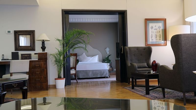 Presidential Suite Bedroom with cozy furniture at Warwick Palm Beach Hotel - Beirut