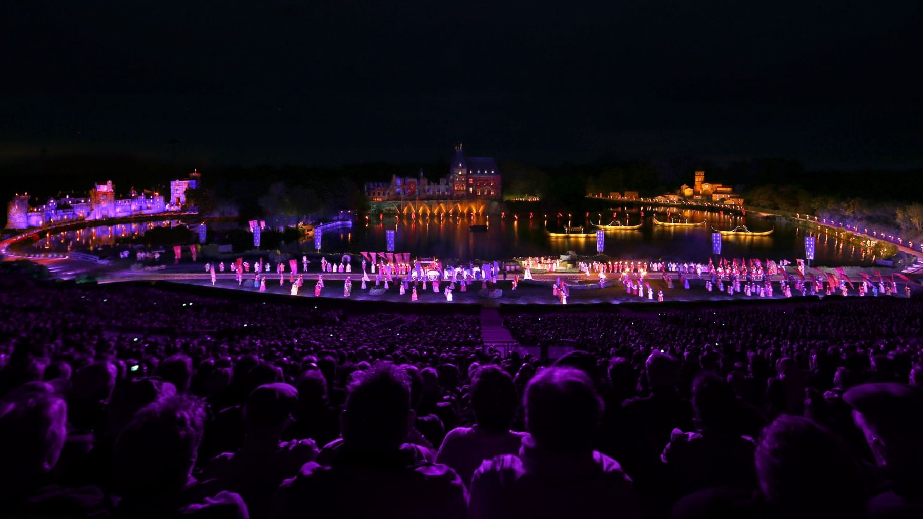 Night show at the Cinesceny Of Puy du Fou near Originals Hotels