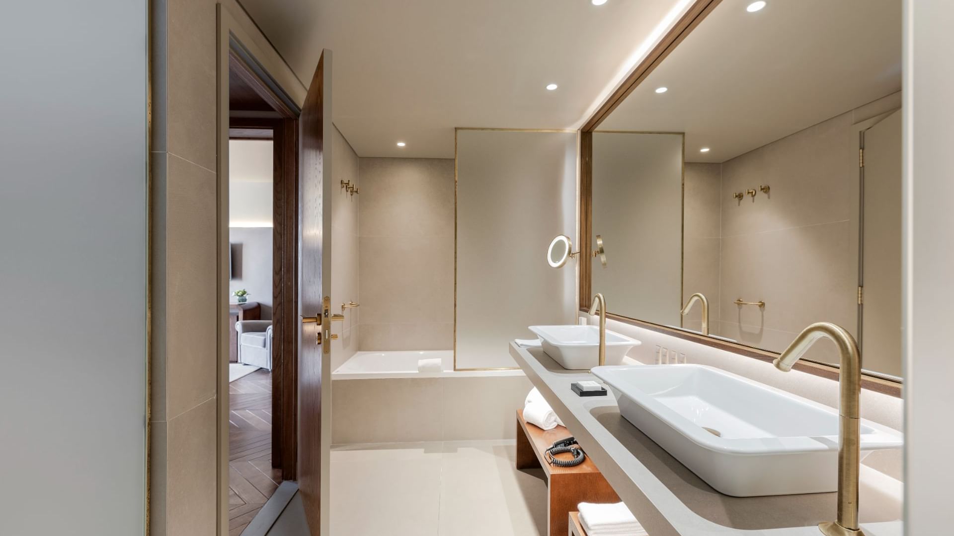 Bathroom vanity in a Suite at Bensaude Hotels Collection