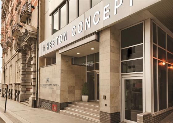 Entrance of Heeton Concept Hotel City Centre Liverpool entrance