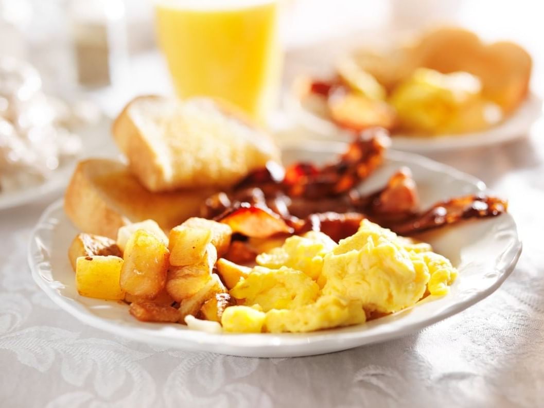 Close up of Breakfast served at MCM Elegante Suites