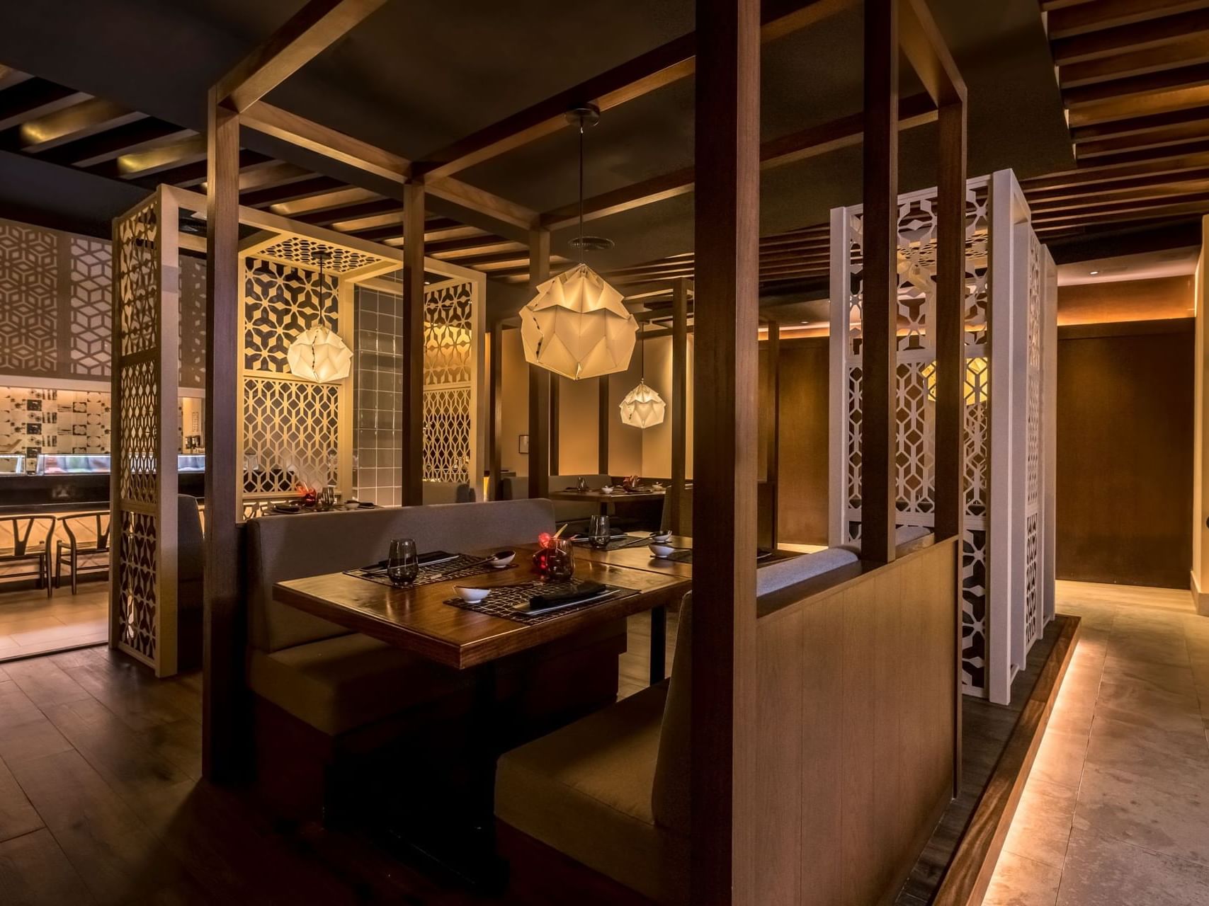 Interior of Satsu restaurant at Haven Riviera Cancun