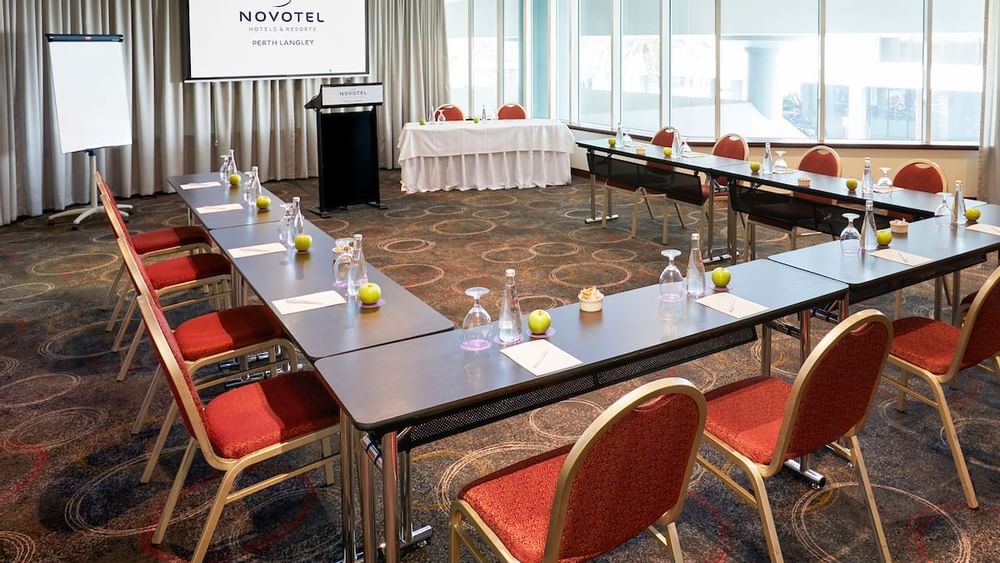 catering area in boardroom at the Novotel Perth Langley hotel