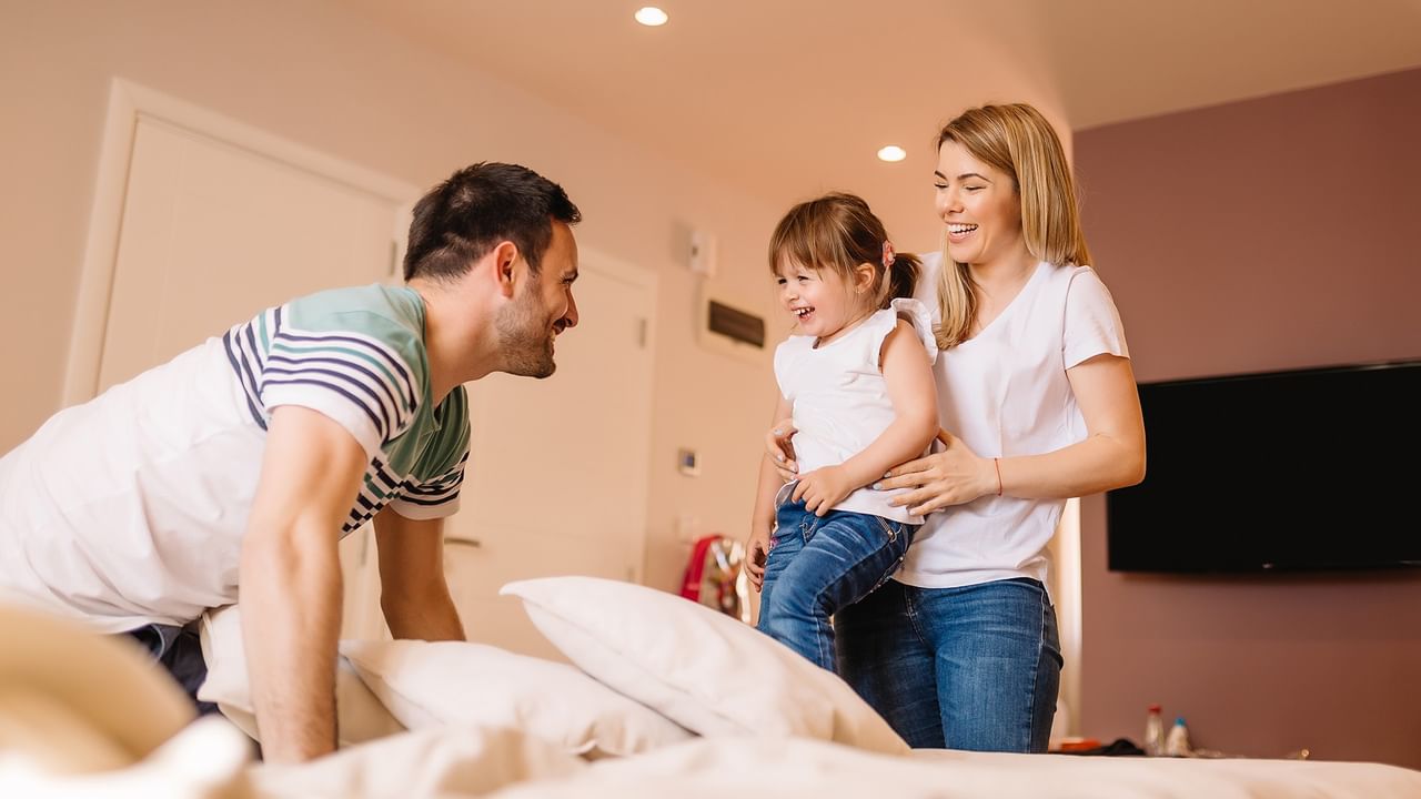 family playing together