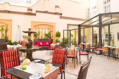 Terrace at Hotel Leonardo, Prague 1, Czech Republic