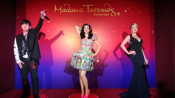 Wax statues of Celebrities at Madame Tussauds near Amara Hotels