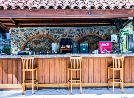 Relax pool bar with stools at Marmaris Bay