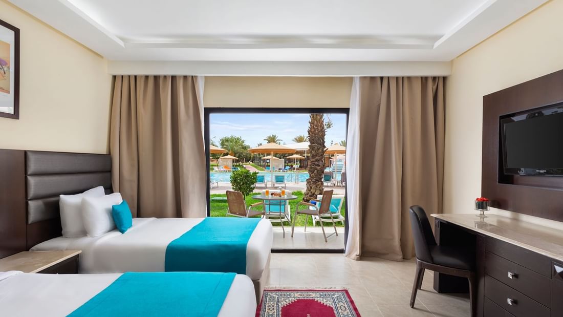 Deluxe Family Garden View Room at Pickalbatros Aqua Fun Club Resort in Marrakech