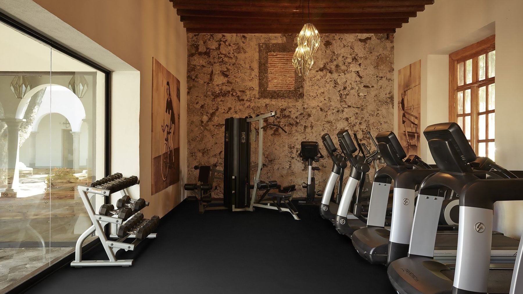 Well equipped fitness center at FA Hacienda Galindo