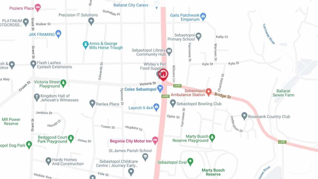 La Trobe University Regional Housing - Ballarat Map