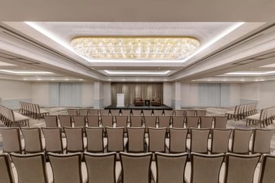 Theatre set-up in Rosemarie Hall at York Hotel Singapore