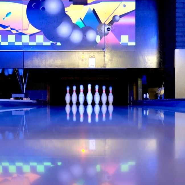 Image of a tenpin bowling alley at the Wokingham Superbowl 