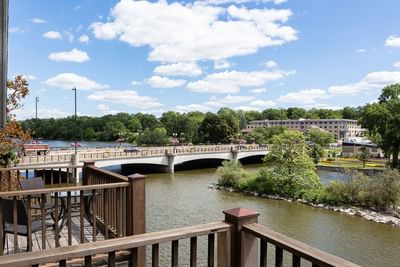 Balcony view of Bridge over a river, The Herrington Inn & Spa