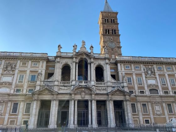 Exterior view of Papal Basilica of Saint Mary Major near Bettoja Hotels Group