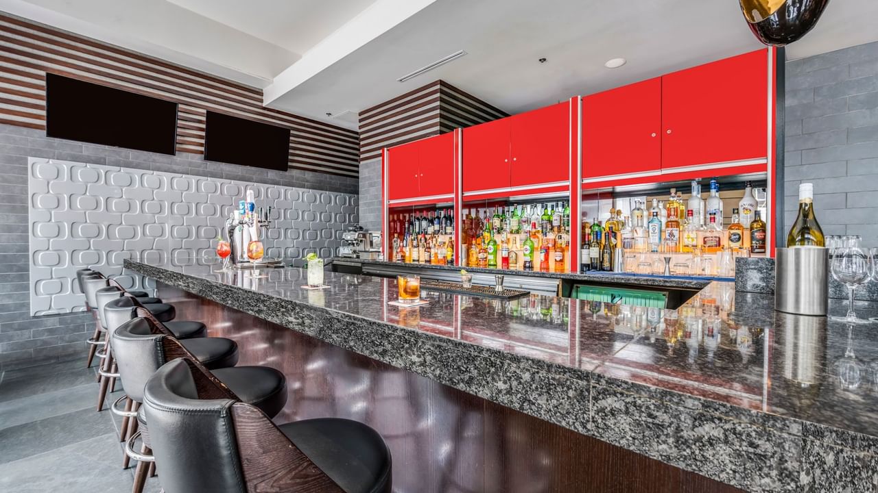 Bar area at Prestons Restaurant + Lounge