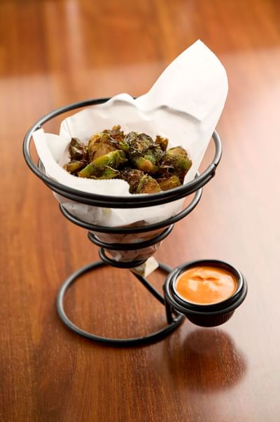 Close-up of Brussel Sprouts at The IowaStater Restaurant