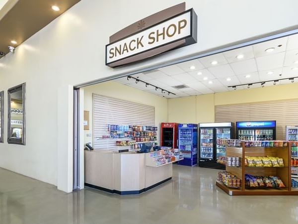 Exterior view of the Snack Shop at Alexis Park Resort