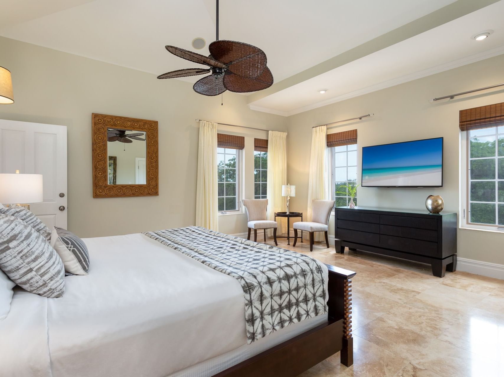 King bed in One Bedroom at The Somerset on Grace Bay
