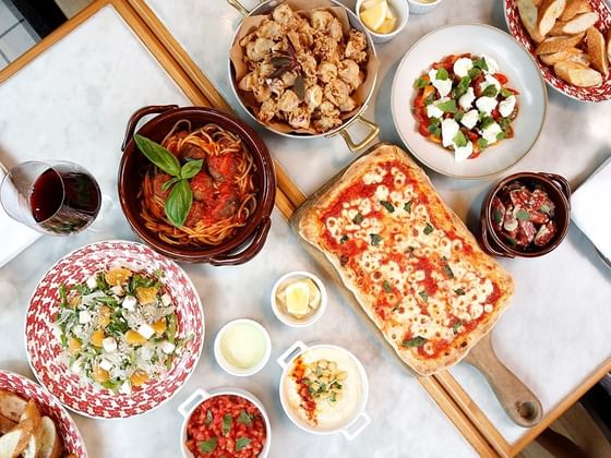 Vibrant spread of Italian dishes served in Opera Restaurant at Park Hyatt Saigon