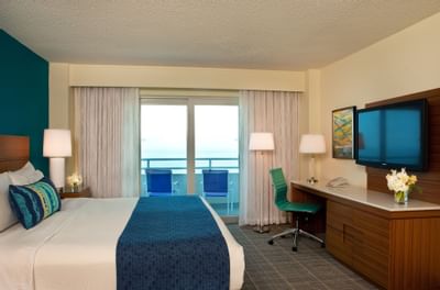 Standard King Cabana with king bed at Ocean Place