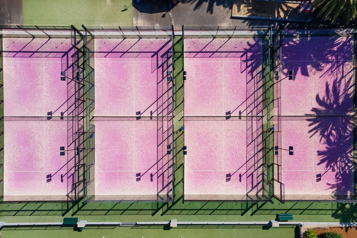 Clay tennis courts at the resort
