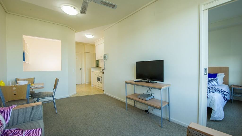 College Square on Lygon_1 Bedroom Twin Share - Living Area
