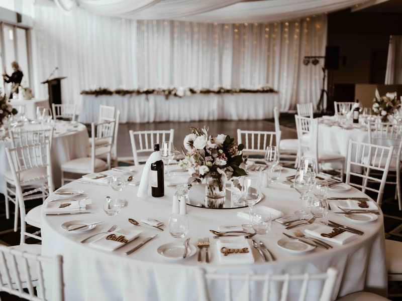 Wedding Reception set up beautifully in Magenta Central Coast