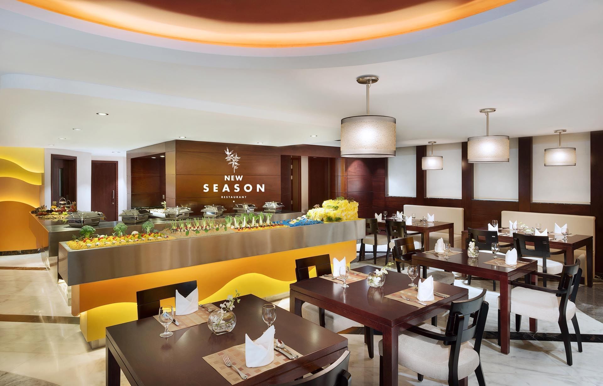 Interior of New Season Restaurant at City Seasons Towers