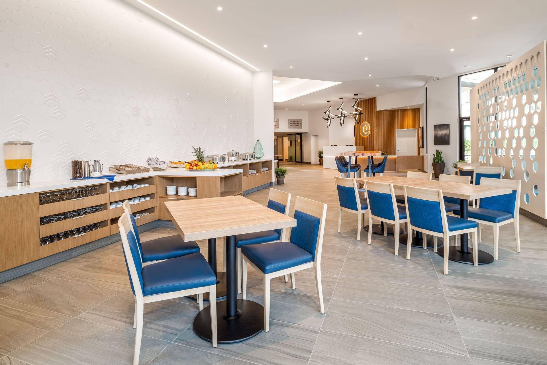 Breakfast Area and Front Desk