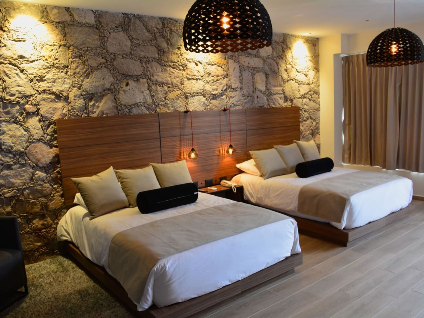 2-Double beds in Junior Suite at Curamoria Collection