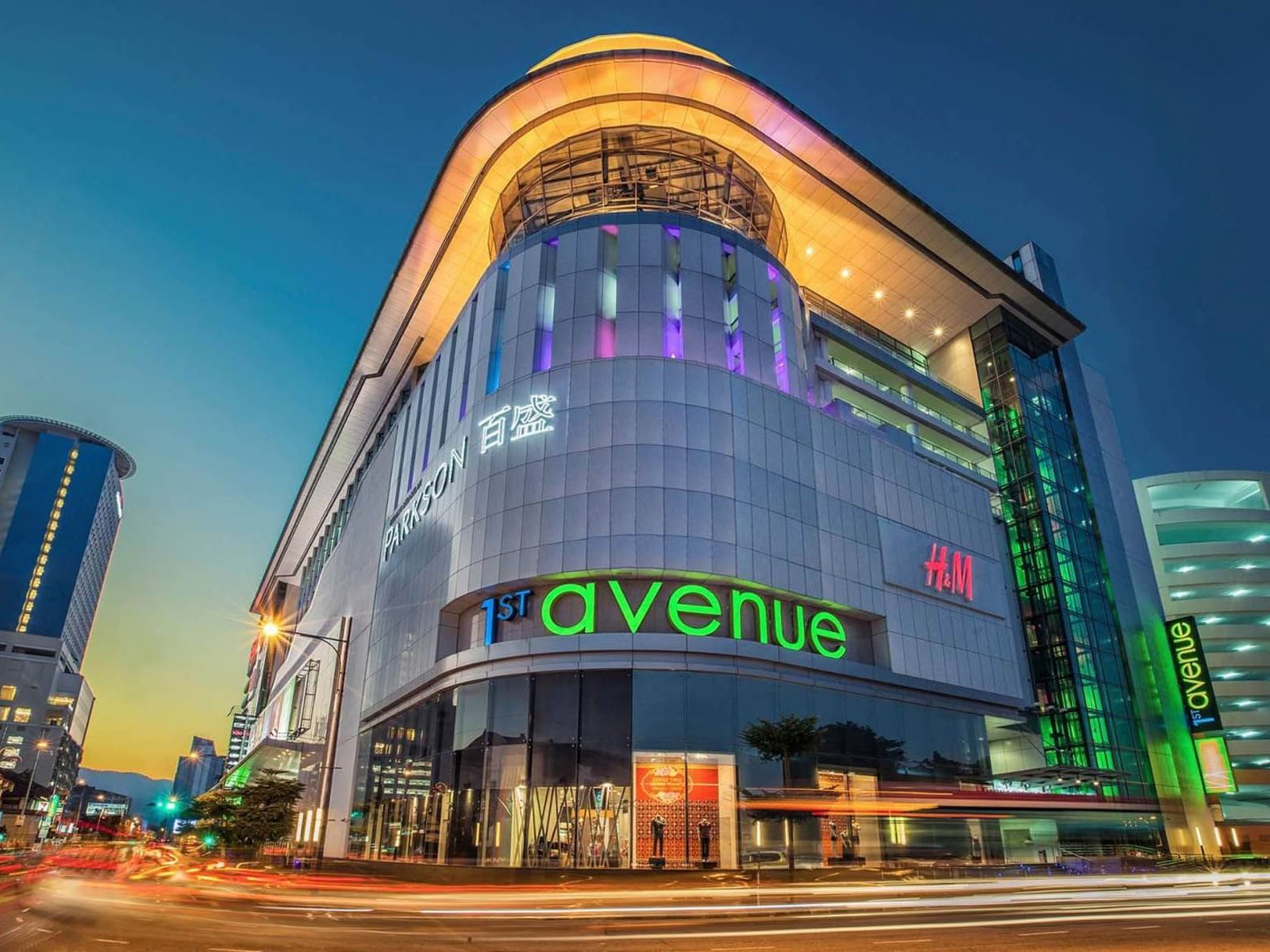 The exterior of 1st Avenue Mall near St. Giles Wembley Hotel  