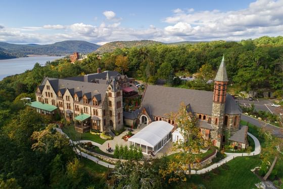 Aerial view of The Abbey Inn at Hay Creek Hotels