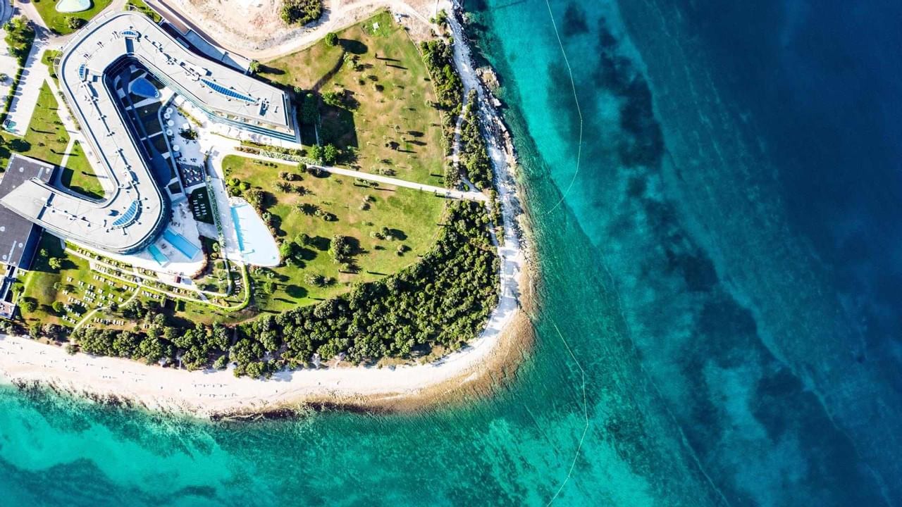 Aerial view of Grünes Resort at Falkensteiner Hotel Iadera