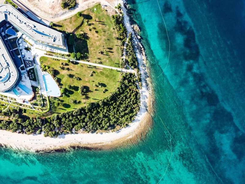 Aerial view of Grünes Resort at Falkensteiner Hotel Iadera