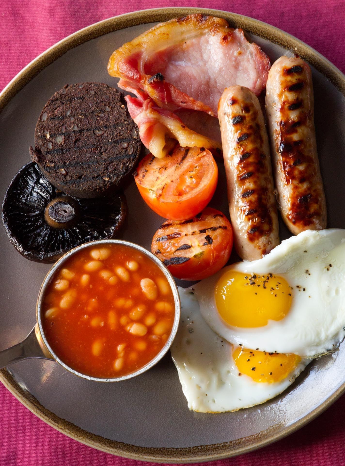 English breakfast at Barn Hotel Ruislip near London
