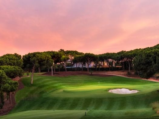 Aerial view of Quinta do Lago N&S Golf Course near The Magnolia Hotel