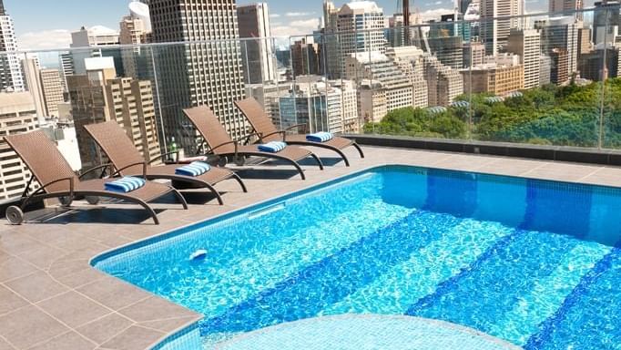 Outdoor pool at Pullman Sydney Hyde Park