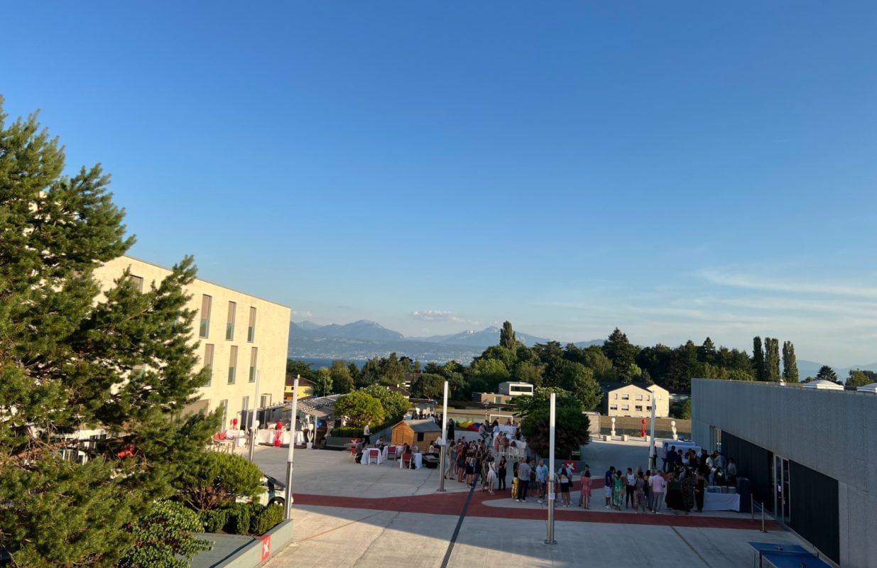 Outdoor event at a plaza near Starling Hotel Lausanne