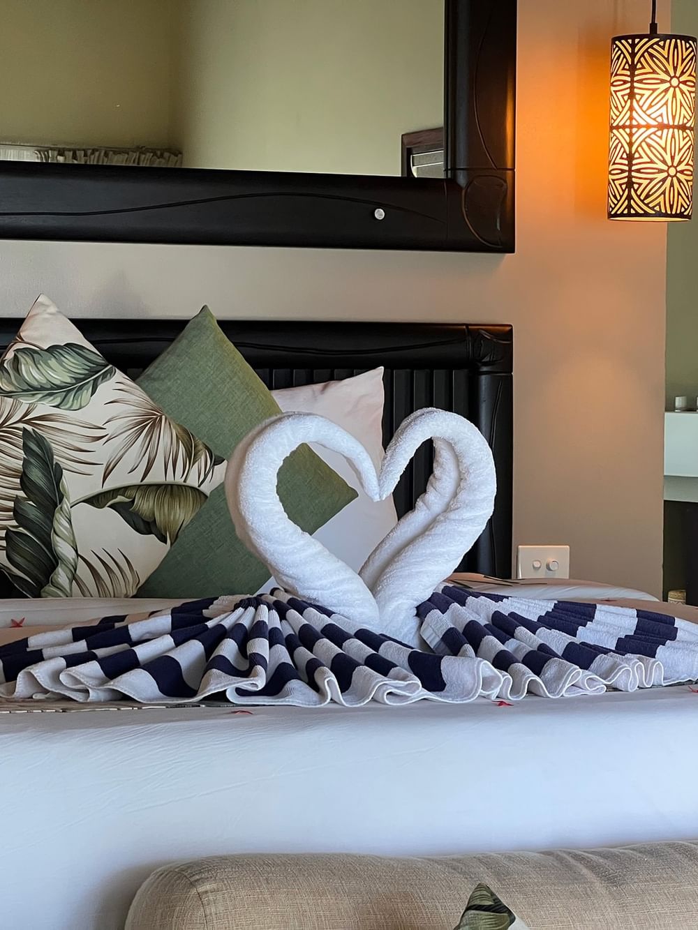 Beach Front Bure with Plunge Pool bedroom at Tambua Sands Beach Resort in Sigatoka.