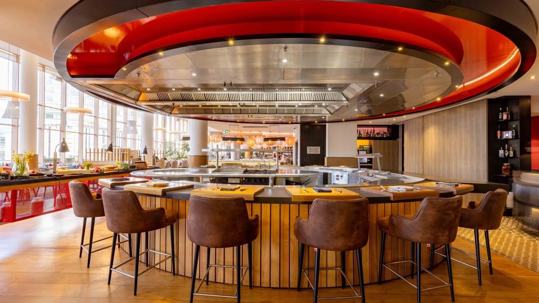 The Ternary open kitchen and dining area at Novotel Sydney on Darling Harbour
