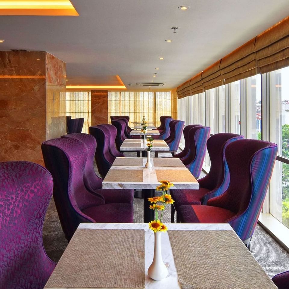 Tables arranged in Gastro All Day dining restaurant at LK Pandanaran Hotel & Serviced Apartments