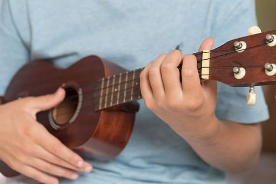 A guy playing the ukulele at Ka'anapali Beach Hotel Hawaii