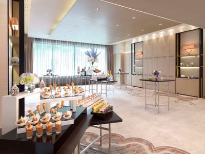 Buffet area in the Drawing room at Okura Prestige Bangkok