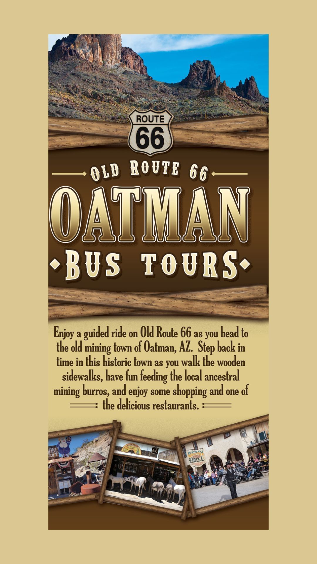 Route 66 Oatman Arizona Bus Tour - London Bridge Resort