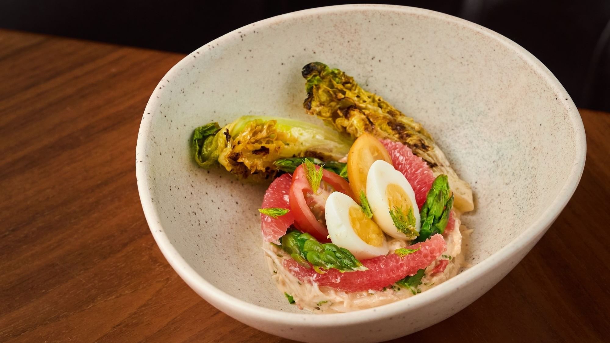 Egg dish served in Pacific Groove Restaurant & Lounge at Paramount Hotel Dubai