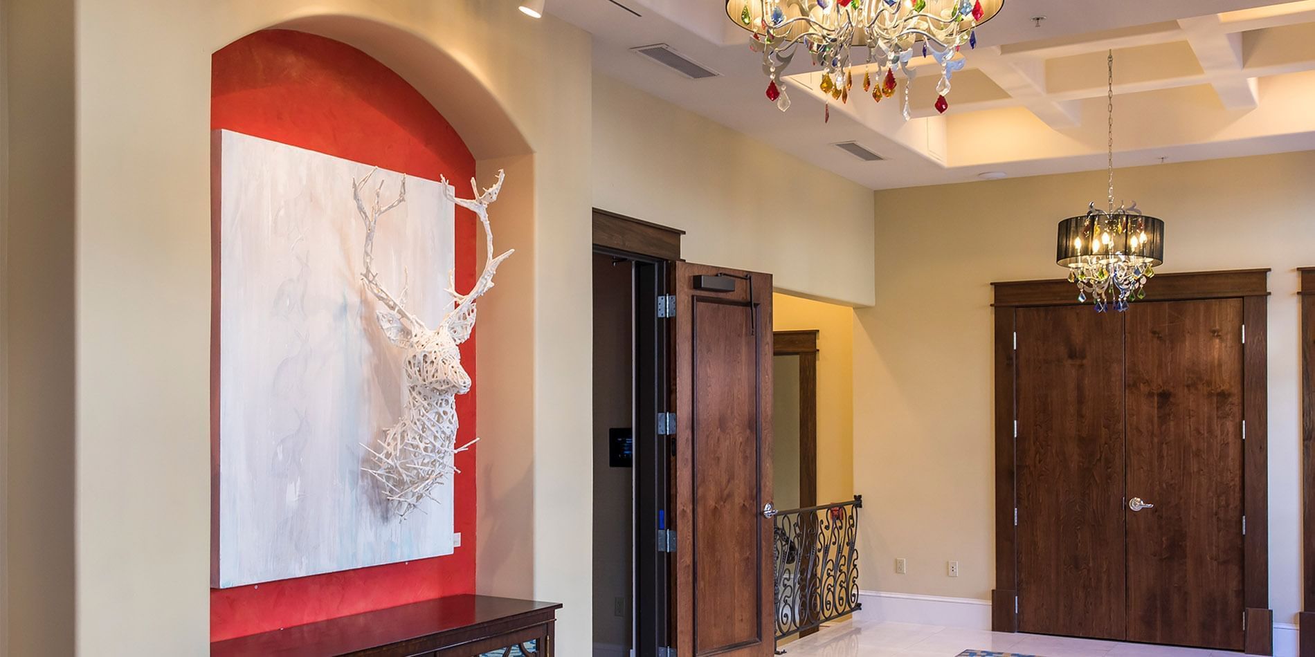 Interior of hallway at The Pearl Hotel