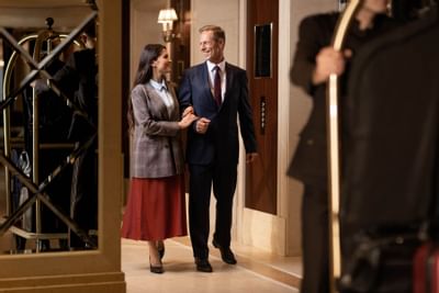 Couple enjoy to visit in Intercontinental Kyiv hotel