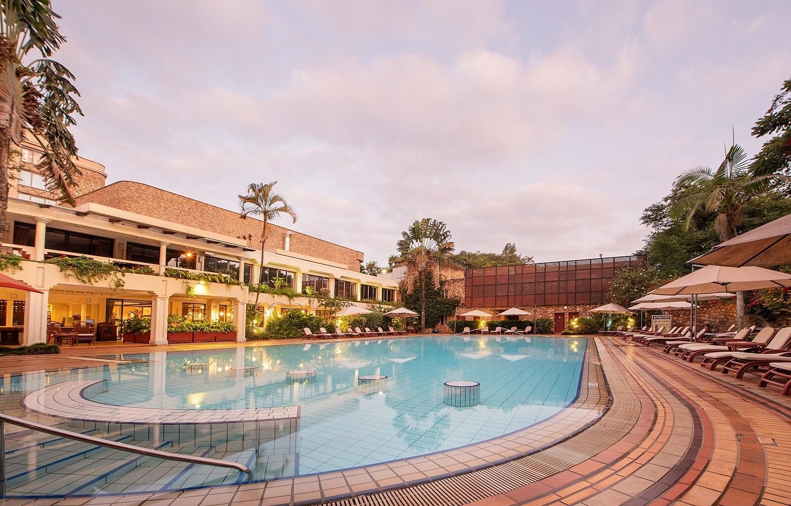 Sunbeds by the Swimming pool at Nairobi Serena Hotel