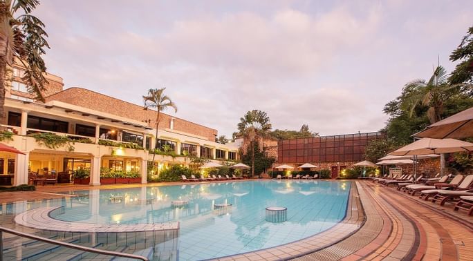 Sunbeds by the Swimming pool at Nairobi Serena Hotel